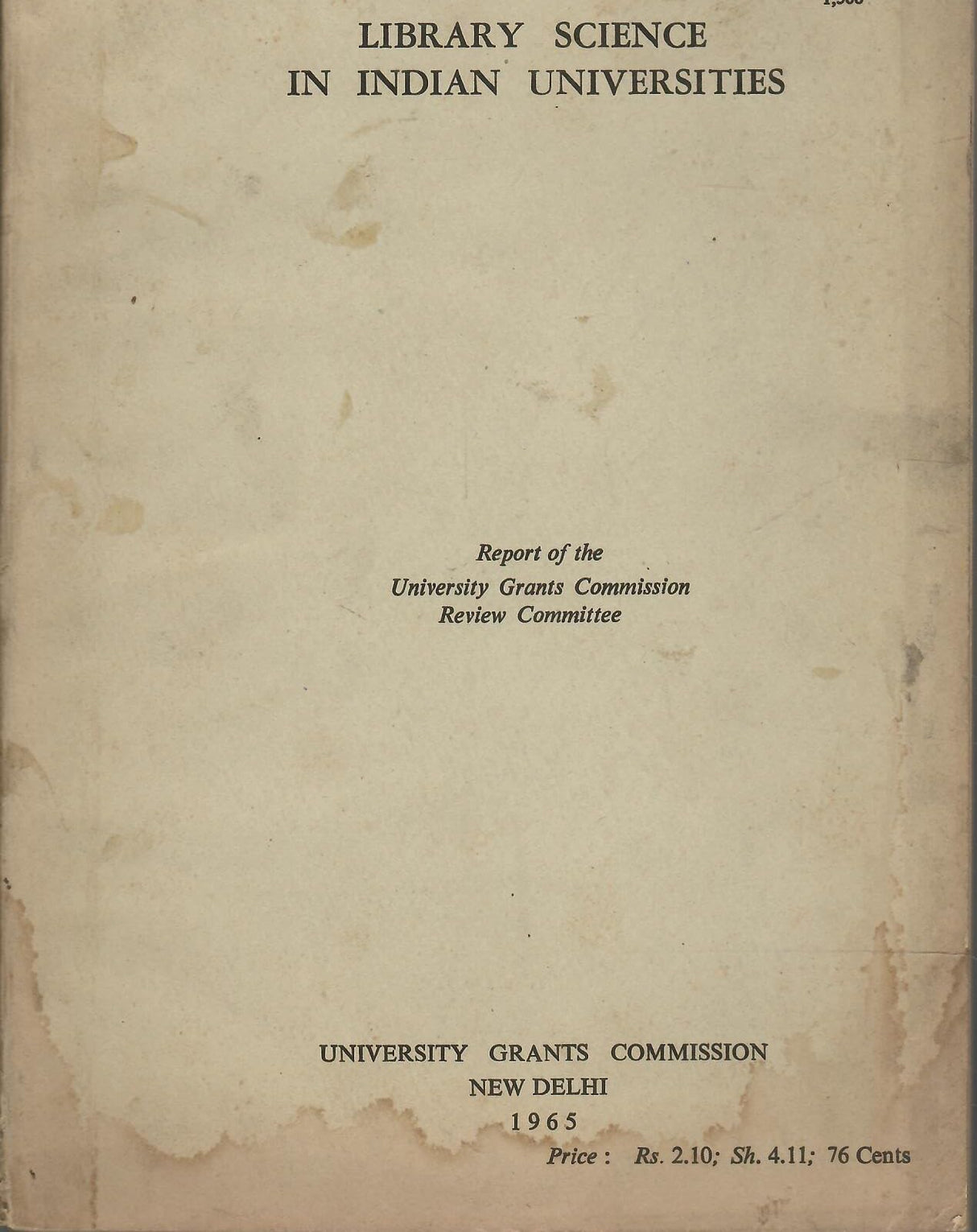 Library Science In Indian Universities