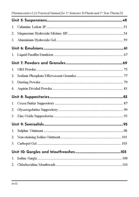 Pharmaceutics-I (A Practical Manual) for 1st Semester B.Pharm and 1st Year Pharm.D - Retail Maharaj