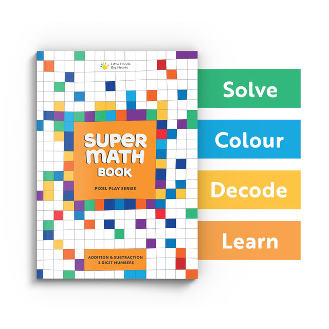 Little Hands Big Hearts Super Math Book for Kids (Ages 6 & Above) | Addition Subtraction Practice Book | Colouring Book | Activity Book | Birthday Return Gift for Kids 6-12 | Brain Games for Kids 9-12 - Retail Maharaj