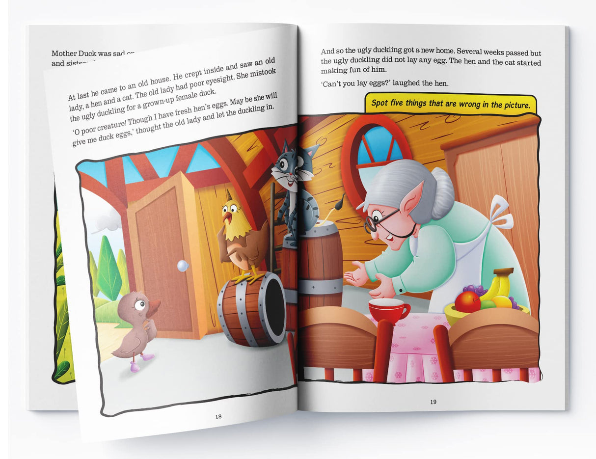 Fairy Tales Comprehension: The Ugly Duckling Classic Tale with Fun Reading Practice | Ages 5–8 | Develop Emotional Understanding & Literacy Skills - Retail Maharaj
