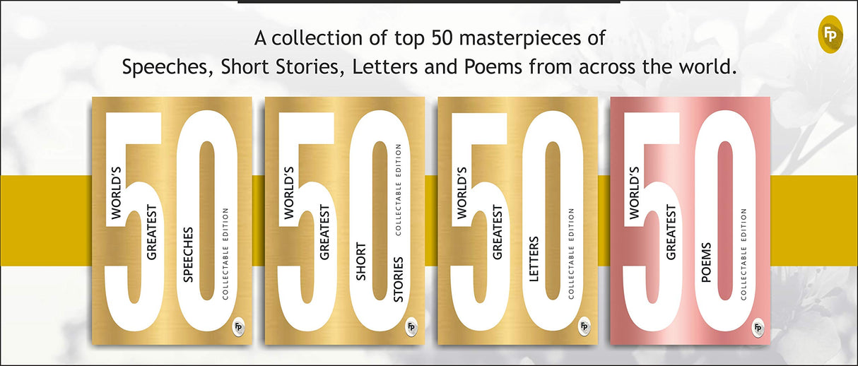 Top 50 World’s Greatest Short Stories, Speeches, Letters & Poems, COLLECTABLE EDITION (Box Set of 4 Books) - Retail Maharaj