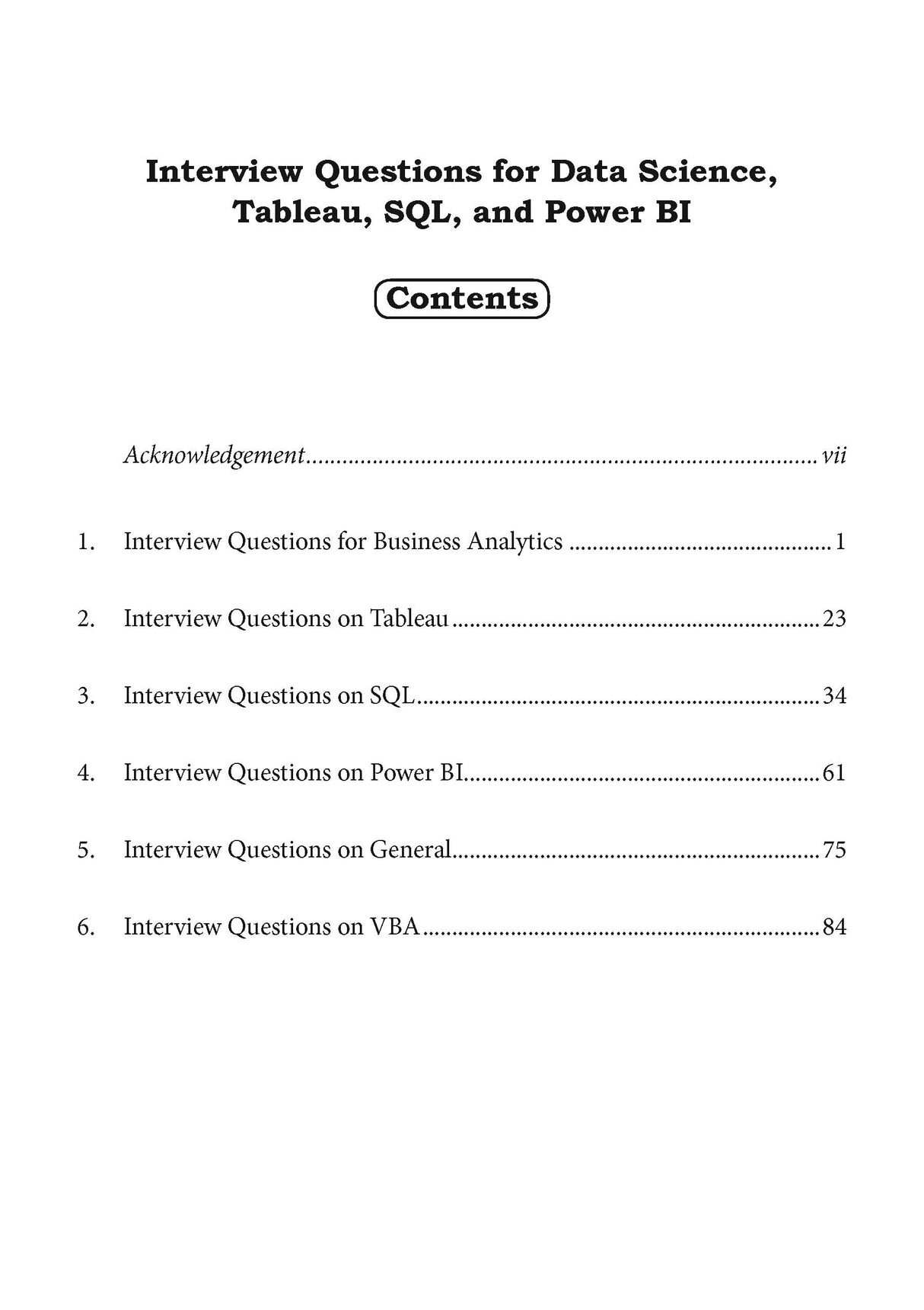 Interview Questions for Data Science, Tableau, SQL and Power BI (First Edition, October 2020) - Retail Maharaj