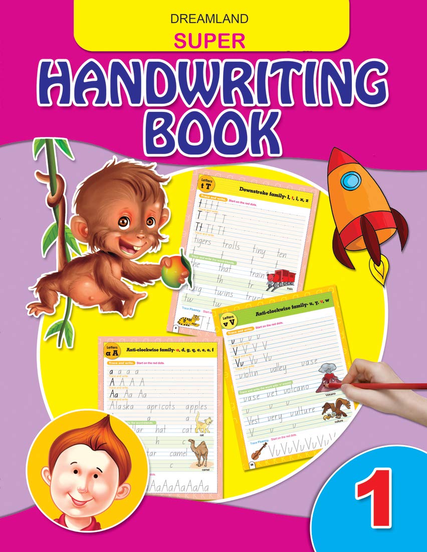 Super Handwriting Book 1 | Early Learning Handwriting Practice for Kids Ages 3-5 | 64 Pages of Alphabet Tracing, Word and Sentence Formation | Fun, Innovative Workbook to Build Writing Confidence and Motor Skills - Retail Maharaj