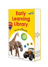 Early Learning Library Pack 1 – Box Set of 5 Books: Big Board Books Series with Large Font for Kids | Includes ABC, Numbers, Shapes, Colours & Transport | Bold Text, Bright Pictures & Sturdy Board Pages | Ages 0–5 Years - Retail Maharaj