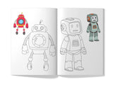 Little Artist Series Robots: Copy Colour Books - Retail Maharaj