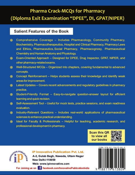 MCQs for Pharmacy (Diploma Exit Examination DPEE, DI, GPAT, NIPER) - Set of 2 Volumes - Retail Maharaj