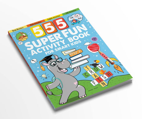 555 Super Fun Activity Book for Smart Kids | Puzzles, Mazes, Word Games & More | Ages 6–10 | 10+ Hours of Brain-Boosting Fun - Retail Maharaj