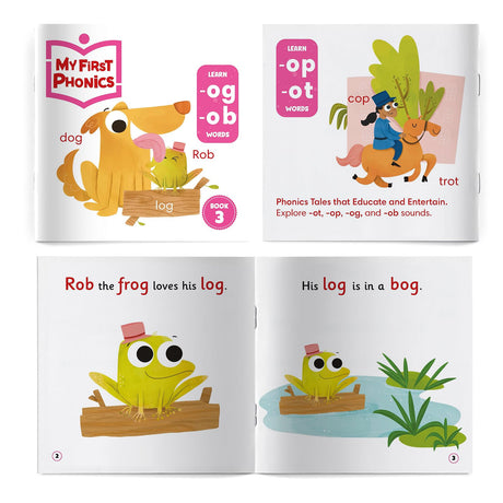 My First Phonics: Box Set of 10 books for Kids – Learn-to-Read Library| Sight Words, Rhyming Stories & CVC Word Practice | Early Reading Books for Toddlers, Preschool & Kindergarten (Age 2+) - Retail Maharaj