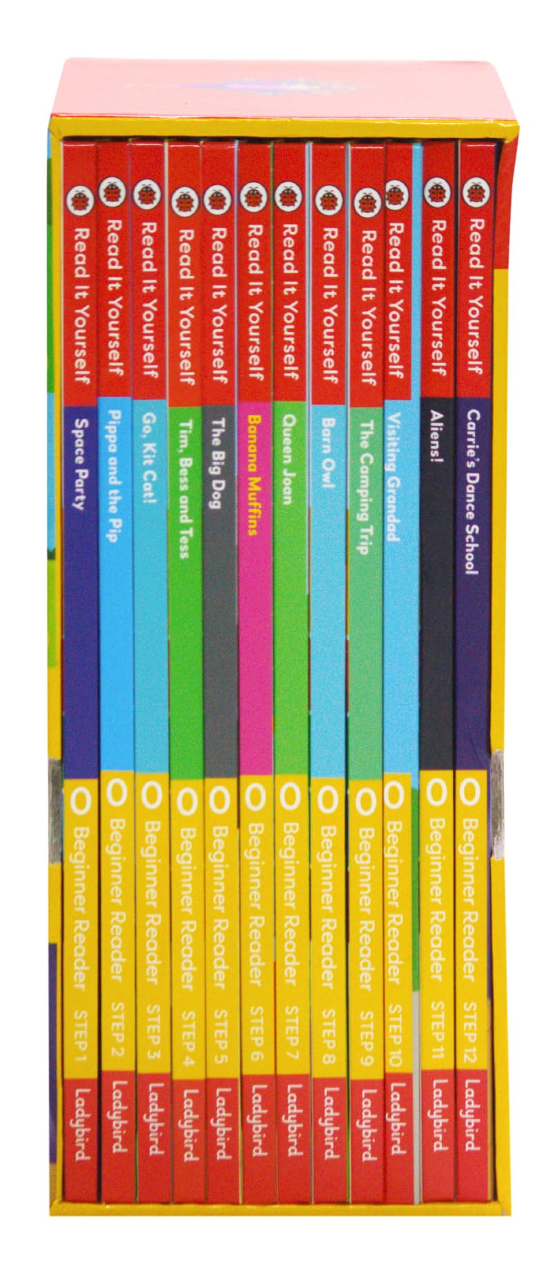 Read It Yourself with Ladybird: Phonics Readers Level 0: 12 Books Collection Box Set (Space Party, Pippa and the Pip, Go, Kit Cat!, Tim, Bess and Tess, The Big Dog, Banana Muffins and More) - Retail Maharaj