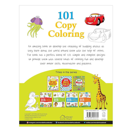 101 Copy Coloring: Fun Activity Book For Children (Ages 3-6) I Screen Free time of 3 hours - Retail Maharaj