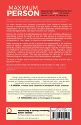 MAXIMUM PERSON: Dramatically Improving The Quality Of Your Life Using Management Techniques - Retail Maharaj