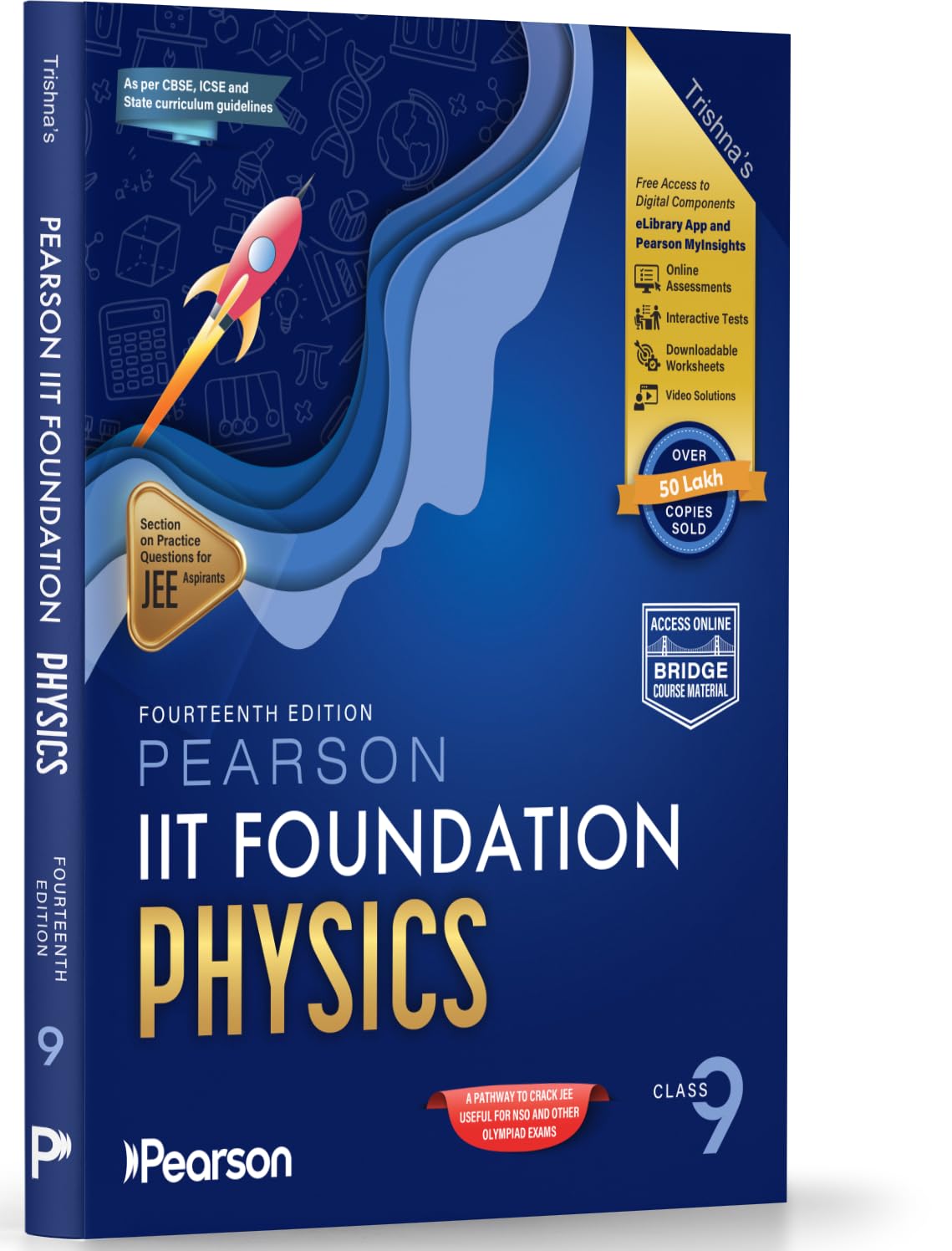 Pearson'26 IIT Foundation Physics Class 9|For JEE, NSO & Olympiad Exams|JEE Practice Questions|Free 10 Online Assessments,48 Video Solutions,10 worksheets & Tests in Pearson MyInsights & elibrary - Retail Maharaj