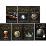 A Song of Ice and Fire Series & Nightflyers 7 Books Collection Set By George R.R. Martin (A Game of Thrones, Steel and Snow, Blood and Gold,A Feast for Crows,A Dance With Dragons,A Clash of Kings) - Retail Maharaj