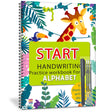 Start Handwriting Practice Alphabet Writing Books English Language - Letter Word and Sentence Writing Practice illustrated Book, Fun and Educational - Ages 2+ Years - Retail Maharaj