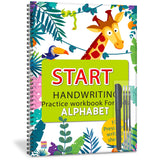 Start Handwriting Practice Alphabet Writing Books English Language - Letter Word and Sentence Writing Practice illustrated Book, Fun and Educational - Ages 2+ Years - Retail Maharaj