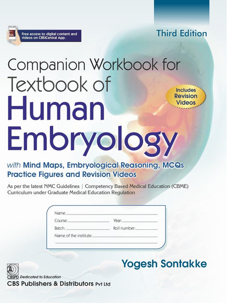 Textbook of Human Embryology , with Clinical Cases, 3D Illustrations and Flowcharts 3/e | As per the latest NMC Guidelines | (CBME) Curriculum under Graduate Medical Education Regulation | Free Companion Workbook Included - 2026 - Retail Maharaj