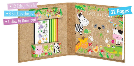 Hello Friend Animals Easy to Draw Art and Craft Kit - Retail Maharaj