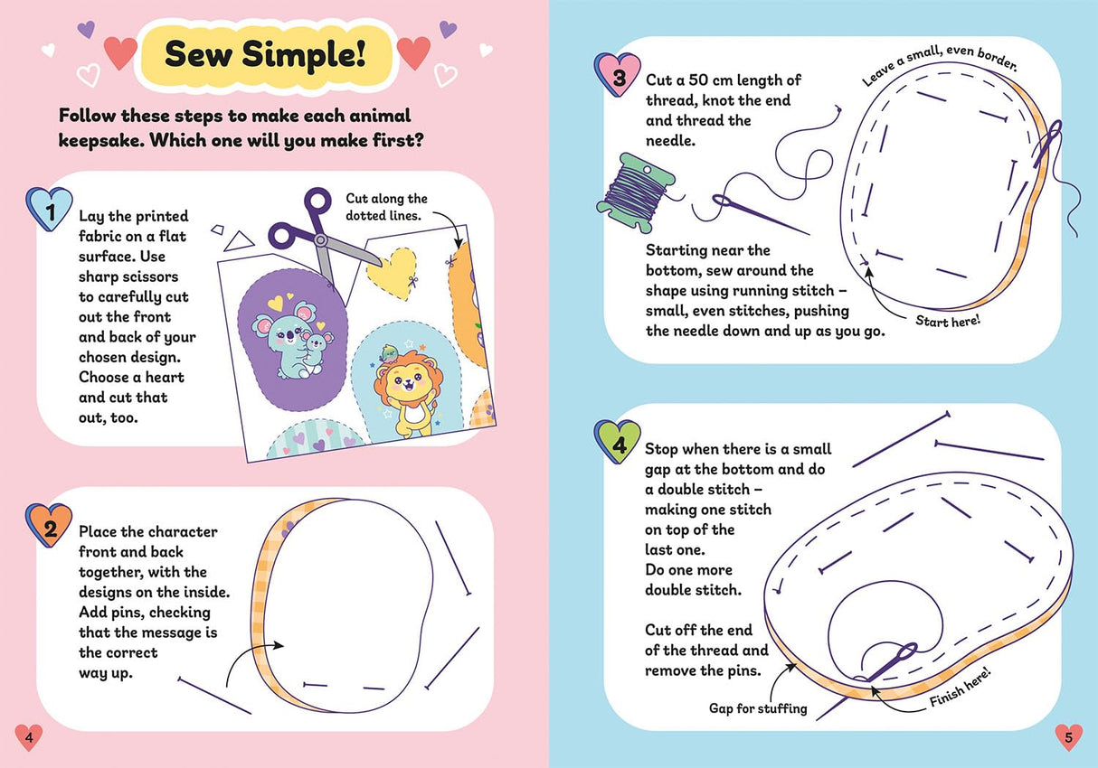 Best Friends Sewing Keepsakes Animals (Activity Station Gift Boxes) - Retail Maharaj