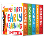 My First Early Learning Mini Boxset – 5 Mini Board Books: Colors, Shapes, Words, Sounds & Opposites | Pocket-Sized Learning Books with Bright Pictures | Durable Toddler Board Book Set | Ages 1–3 Years - Retail Maharaj
