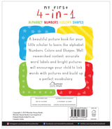 My First 4 in 1: Alphabet, Numbers, Colours, Shapes | Padded Board Book for Kids | Learn ABC, 123, Basic Colours & Shapes with Bright Pictures | Early Learning Book for Babies, Toddlers & Preschoolers | Ages 0–5 Years - Retail Maharaj