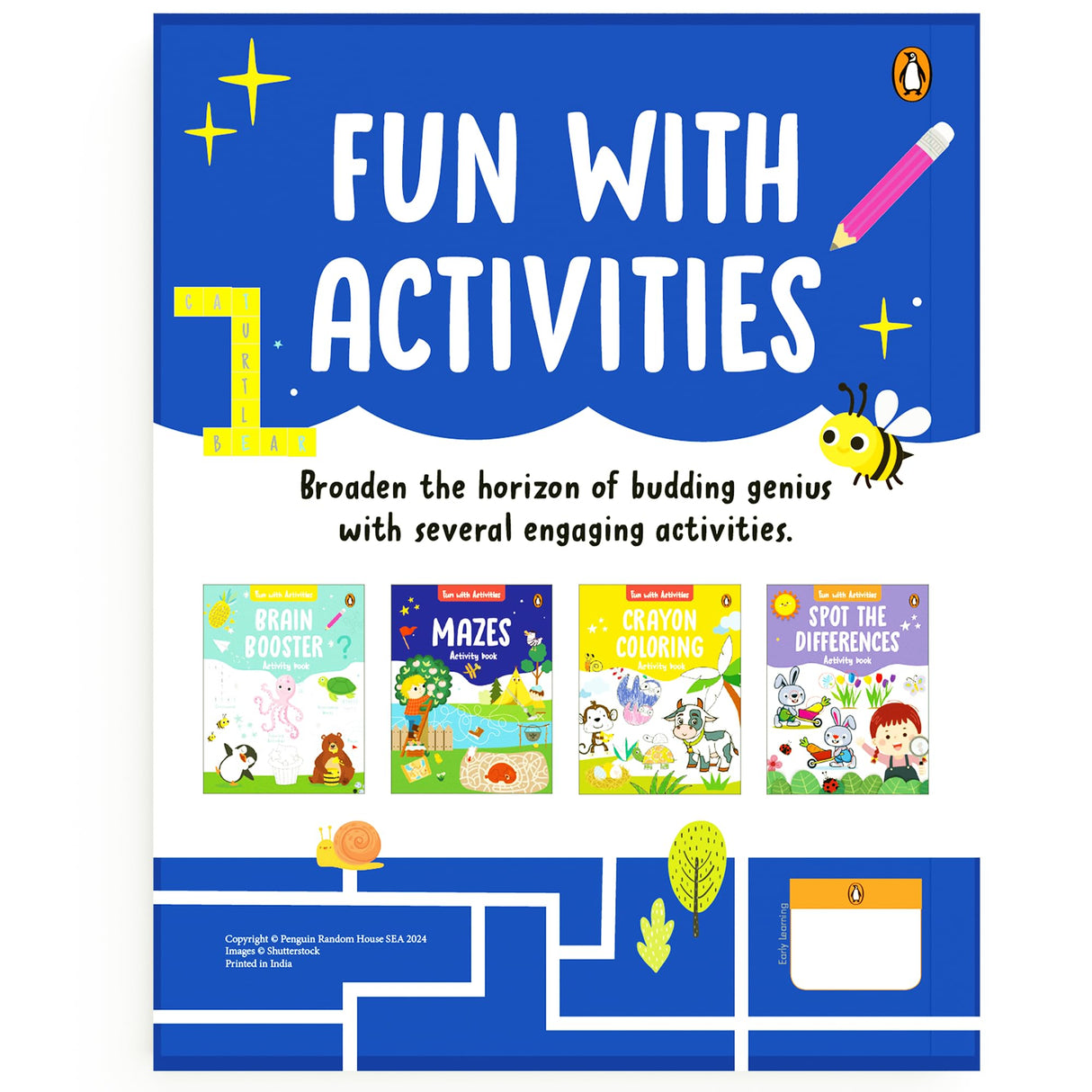 Fun with Activities Pack (4 Books): Mazes, Spot the Differences, Brain Booster & Coloring | Fun, Educational & Interactive Activity Workbook Set for ... Learning Series] (Fun with Activities Series) - Retail Maharaj