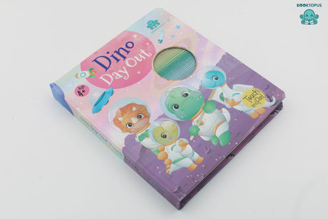Booktopus Touch and Feel Board Book - Dino Day Out Sensory Book for Toddlers - Textured Baby Books for 4+ Years - Interactive Learning Book - Retail Maharaj