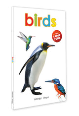 Birds – Early Learning Board Book with Large Font: Brightly Illustrated Bird Recognition Book for Kids | Big Board Books Series for Babies, Toddlers & Preschoolers | Learn About Sparrows, Parrots, Peacocks & More with Bold Text | Ages 0–5 Years - Retail Maharaj