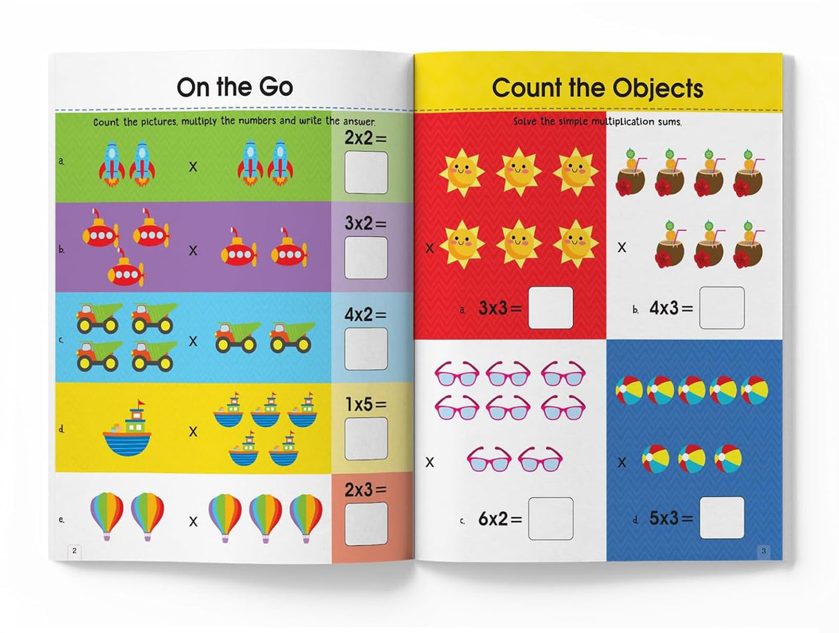Math Activity Books Bundle 2 – Multiply / Fraction / Addition (Pack of 3 Books) - Retail Maharaj