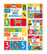 My First 100 Series Boxset- Pack of 5 Picture Books for Children (Animals, Words, Numbers, Food We Eat and Things That Move) - Retail Maharaj