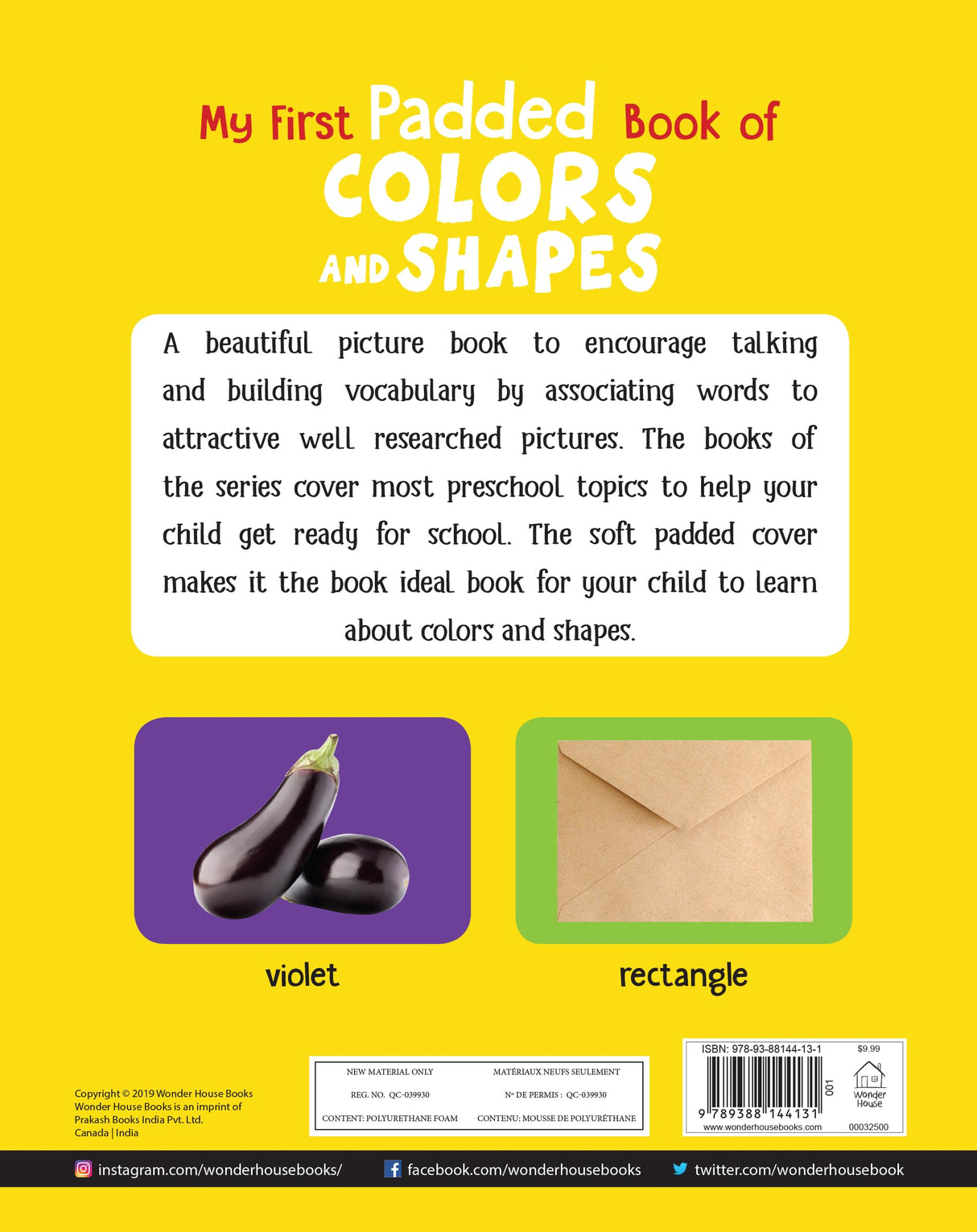 My First Padded Book of Colors and Shapes: Early Learning Board Book for Kids | Learn Basic Colours and Shapes with Bright, Engaging Pictures | Durable Padded Board Book for Babies, Toddlers & Preschoolers | Ages 0–5 Years (My First Padded Books Series) - Retail Maharaj
