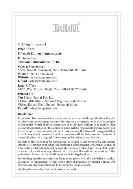 Taxmann's Company Law – Comprehensively Updated | NEP-aligned Textbook that Clearly Explains Indian Company Law with Amendments & Insolvency Provisions—Combining Concepts & Application - Retail Maharaj