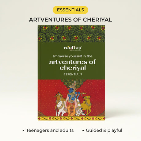 Rooftop Artventures of Cheriyal - Essentials Coloring Book | Traditional Indian Folk Art Designs | Fun & Relaxing Coloring for Kids & Adults | ... Heritage & Storytelling Culture: English - Retail Maharaj