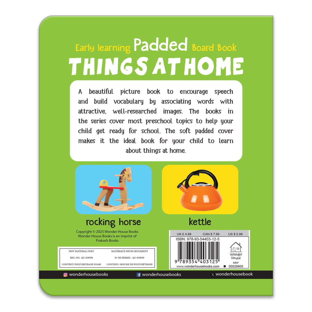 My First Padded Book of Things at Home: Early Learning Board Book for Kids | Learn About Everyday Household Objects with Bright, Real-Life Pictures | Durable Padded Board Book for Babies, Toddlers & Preschoolers | Ages 0–5 Years - Retail Maharaj