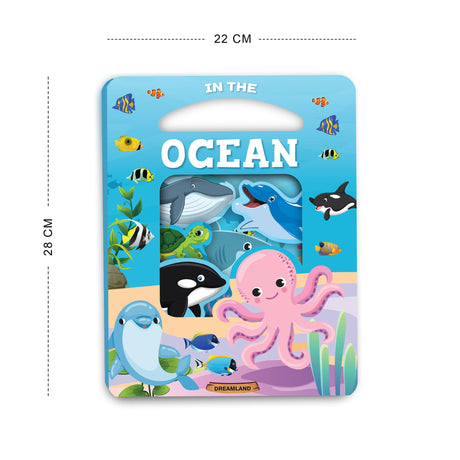 In the Ocean Die Cut Window Board Book for Kids Age 3+ | Early Learning Picture Book with Fun Sea Creature Facts, Bright Illustrations & Toddler-Friendly Die-Cut Pages - Retail Maharaj