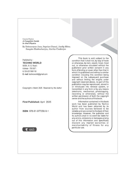 Concise Physics A Complete Guide to JEST Physics Aspirants - Retail Maharaj