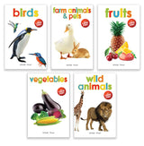 Early Learning Library Pack 2 – Box Set of 5 Books: Big Board Books Series with Large Font for Kids | Includes Vegetables, Birds, Wild Animals, Farm Animals & Pets, Fruits | Bold Text, Bright Pictures & Durable Board Pages | Ages 0–5 Years - Retail Maharaj