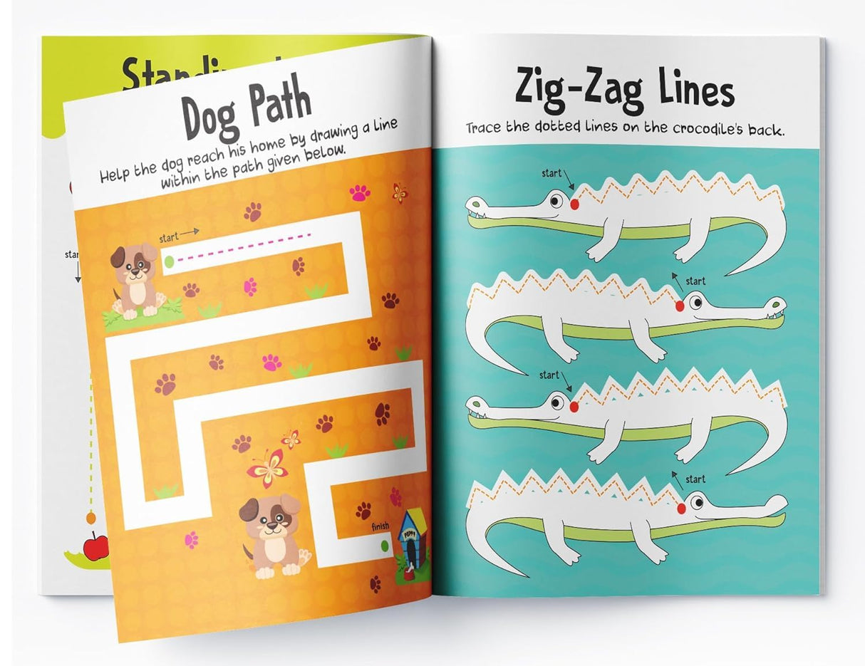 Writing Practice Workbooks - Pack of 4 Early Writing Books for Kids (Writing Fun Series): Write and Practice Capital Letters, Small Letters, Line Tracing Patterns & Numbers 1–10 | Pre-Writing Skills Workbook Set for Preschool & Kindergarten | Ages 3–6 Yea - Retail Maharaj