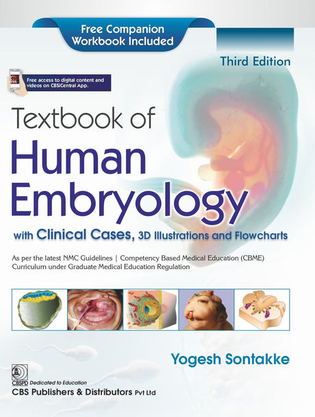 Textbook of Human Embryology , with Clinical Cases, 3D Illustrations and Flowcharts 3/e | As per the latest NMC Guidelines | (CBME) Curriculum under Graduate Medical Education Regulation | Free Companion Workbook Included - 2026 - Retail Maharaj