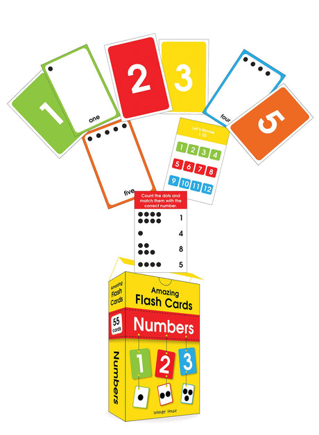 Amazing Flash Cards Numbers: Early Development of Preschool Toddler (55 Cards) - Retail Maharaj