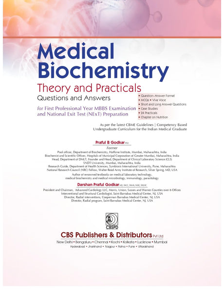 Medical Biochemistry Theory And Answers Questions And Answers For First Professional Year Mbbs Examination And National Exit Test (Next) Preparation (Pb 2024) (Pb 2024) - Retail Maharaj