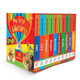 My First Library: Box Set of 10 Board Books for Children | My Little Book of Early Learning for Kids | Learn ABCs, Numbers, Words, Colours & More | Kids Amazing Picture Book | Little Learner’s Library | Perfect Gift Set for Toddlers | First Step Learning - Retail Maharaj