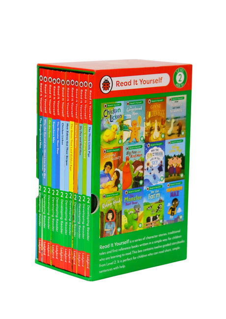 Read It Yourself with Ladybird: Developing Readers Level 2: 12 Books Collection Box Set (The Three Little Pigs, The Gingerbread Man, Little Red Riding Hood, Sleeping Beauty and More) - Retail Maharaj