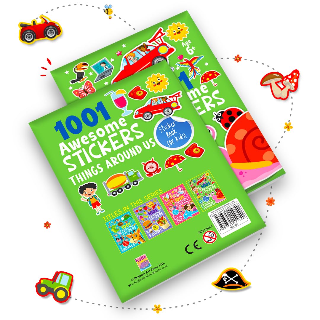 1001 Awsome Stickers - Things Around Me - Retail Maharaj