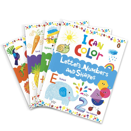 I Can Color Pack: Set of 4 Fun & Easy Coloring Books for Toddlers and Preschool Kids | Boost Creativity, Motor Skills & Learning | Perfect Gift for ... Early Learning Series] (I Can Color Series) - Retail Maharaj