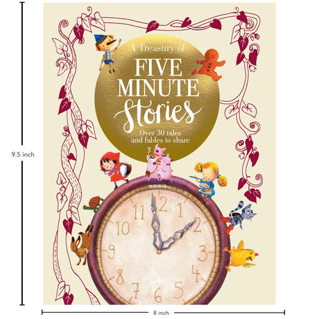 A Treasury of Five Minute Stories | Collection of Fables and Well-Loved Fairy Tales Stories | For 8 to 10 Year Old - Retail Maharaj