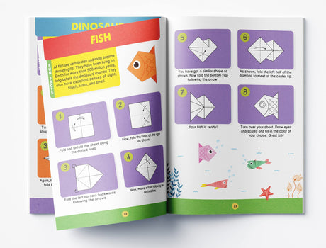 Origami – Step-by-Step Introduction to the Art of Paper Folding Level 1: For Beginners | Learn Basic Folds with Simple Instructions & Illustrations | Enhances Focus, Creativity & Fine Motor Skills | Ages 5–9 | 2.5 Hours of Hands-On Fun - Retail Maharaj