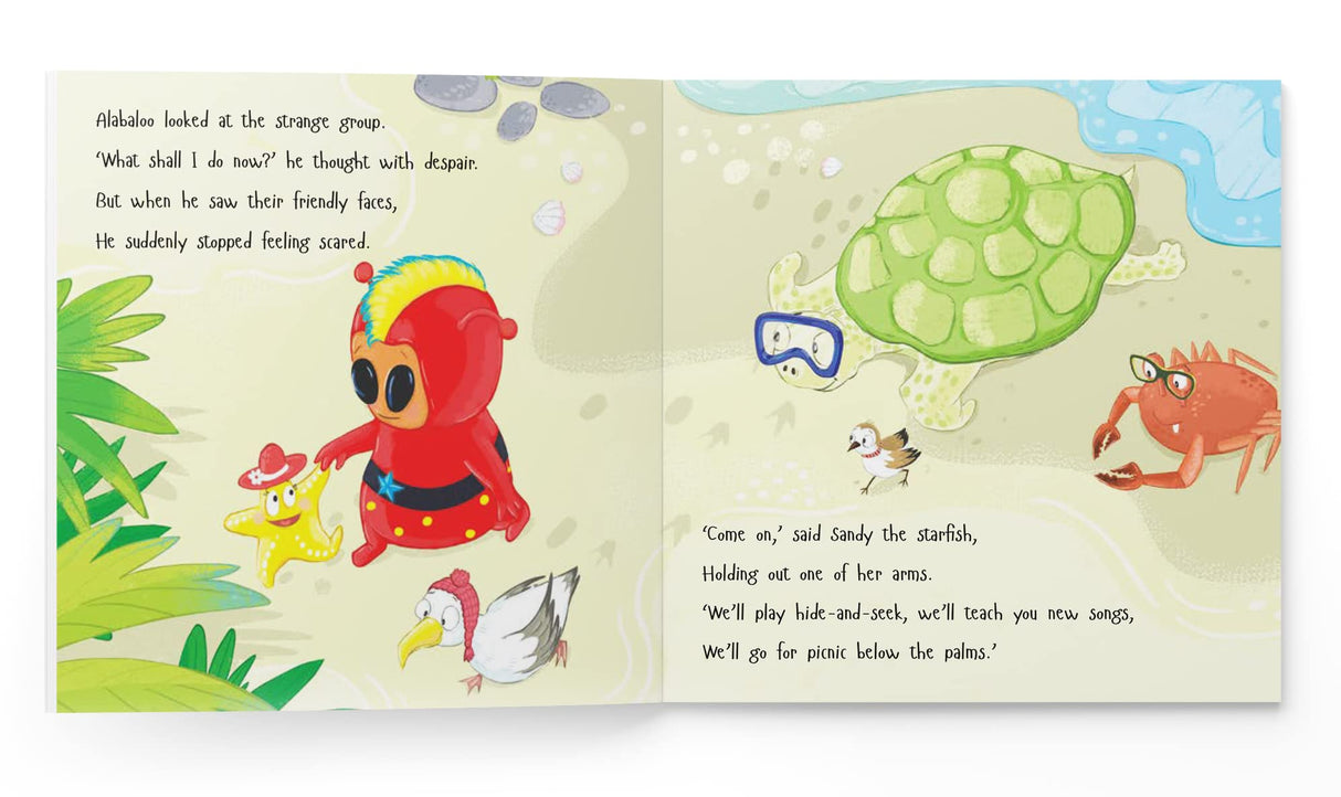 Alabaloo: The Lost Alien [The Always Happy Series] - A Fun Story About Making Friends | Age Group: 5+ | Engaging Children’s Illustrated Picture Book with Important Life Lessons | Heartwarming Story of Friendship and Adventure | Vibrant Illustrations with - Retail Maharaj