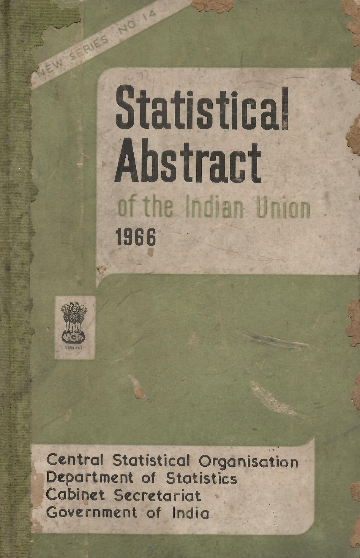 Statistical Abstract of the Indian Union 1966 - New Series No. 14 [Hardcover] Govt. of India