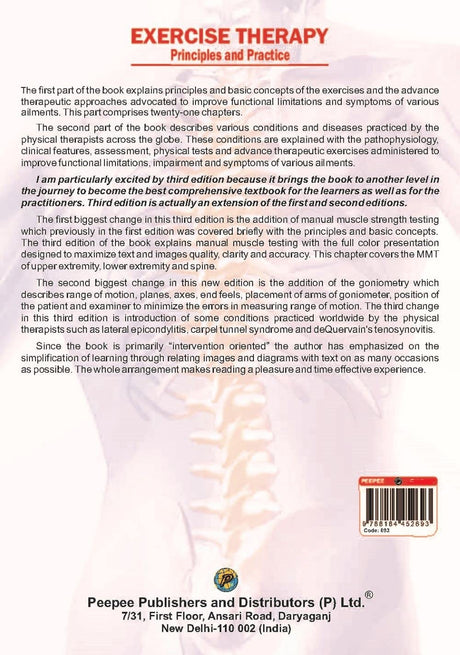 Exercise Therapy principles and practice 3rd edition - Retail Maharaj