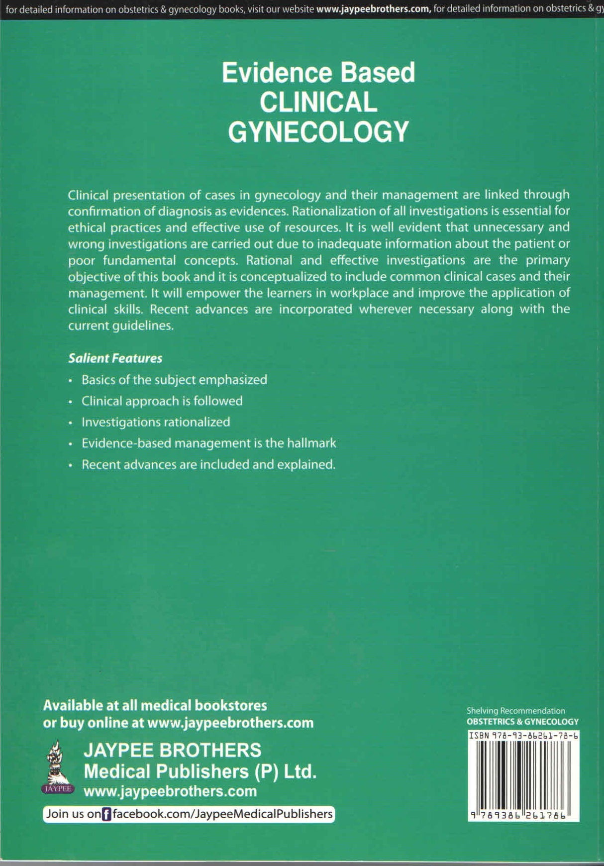 EVIDENCE BASED CLINICAL GYNECOLOGY - Retail Maharaj